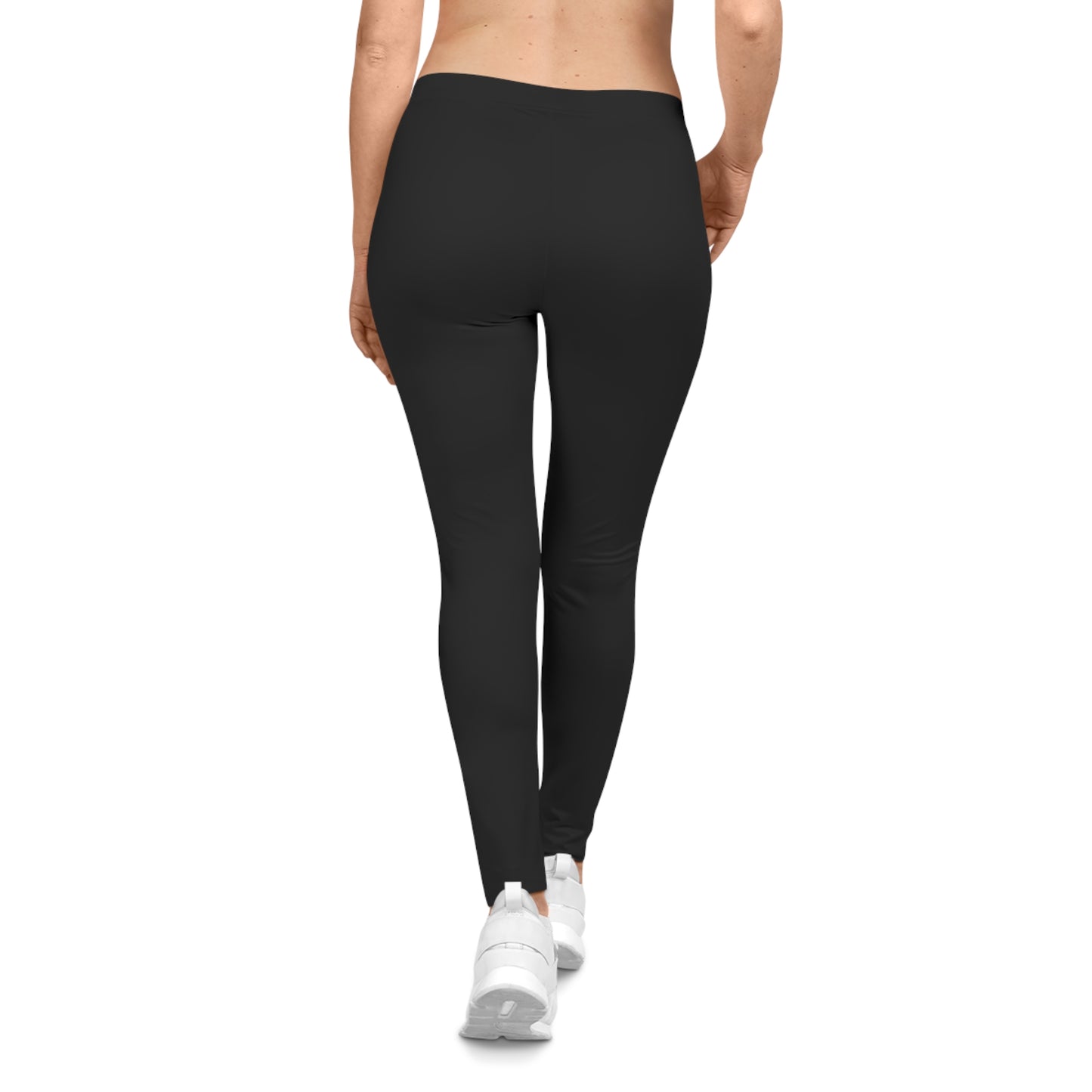 PremFemme Women's Black Vertical Logo Leggings